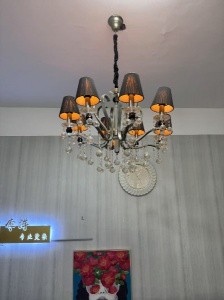 一個水晶吊燈加四個品牌吸頂燈 可單獨賣，便宜出